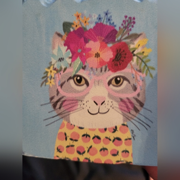 🛒🛍️💥NWT adorable lot of 4 absorbant stone floral kitty coasters - Picture 3 of 5